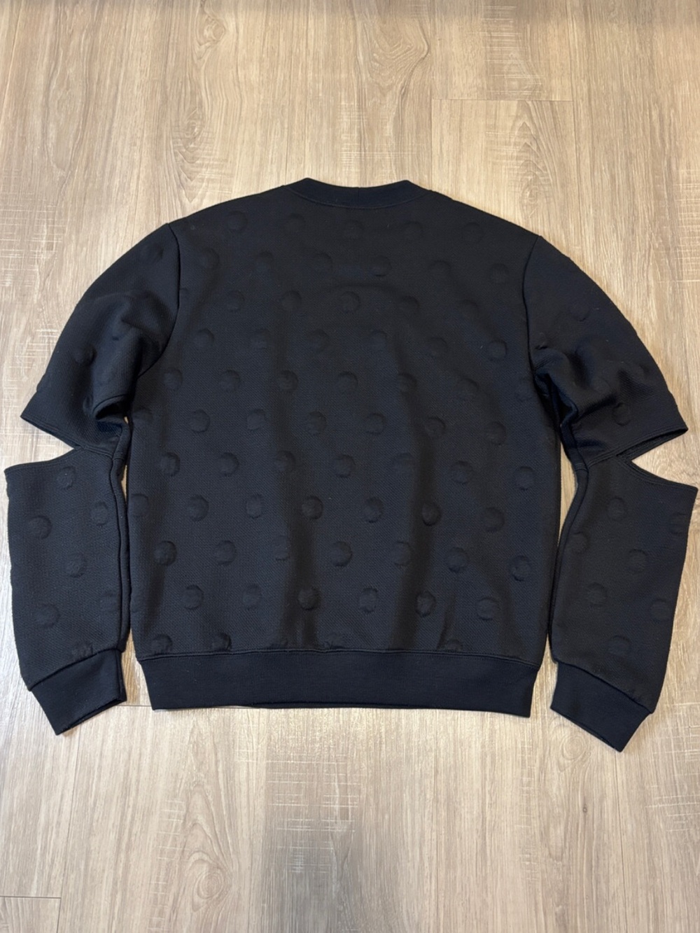 JoyLab Black Textured Dot Sweatshirt Size Small - Picture 7 of 10